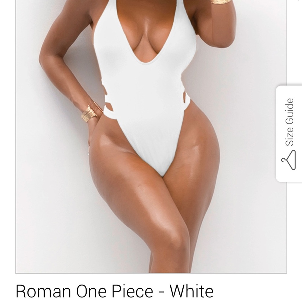 NWT❤️ Matte Swim White Roman One Piece Bathing Suit